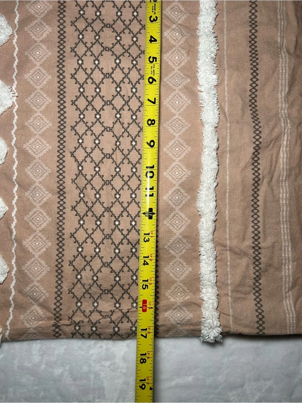 Ink & Ivy Alpine Geometric Stripe Pillow Shams Soft Pink White 100% Cotton Cozy